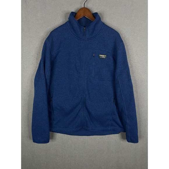 L.L. Bean Other - LL Bean Sweater Mens XXL Blue Navy Fleece Jacket Full Zip Regular Fit 504938